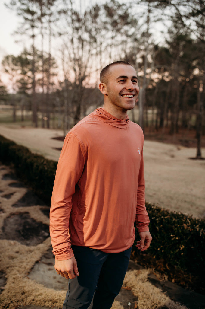 Bamboo Lightweight Hoodie - Salmon